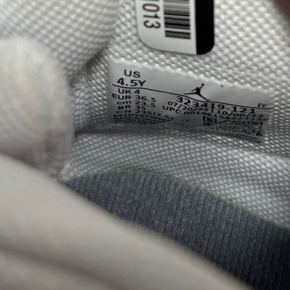 Nike Jordan 6 Rings Sneakers Shoes White/Cool Grey 323419-121 4.5Y / 6 Women - Picture 7 of 8